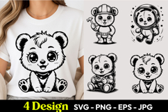 Baby Panda Cartoon SVG PNG Product Image 1