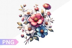 Flowers Sublimation - Clipart PNG Design Product Image 1