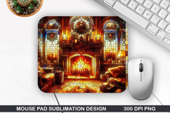 Mouse Pad Sublimation, Christmas Mouse Pad PNG Design Product Image 1