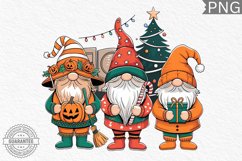 Halloween, Thanksgiving And Christmas - Gnome PNG Product Image 1