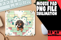 Blissful Mouse Mat Sublimation PNG, Cute Dog Product Image 1