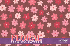 Retro Flowers Seamless Pattern Floral Png Sublimation Daisy Product Image 1