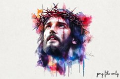Watercolor Jesus Clipart PNG Product Image 1