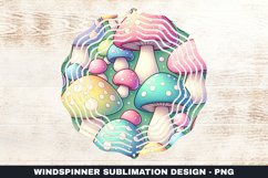 Mushroom Wind Spinner Sublimation Design Product Image 1