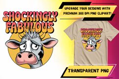 Fresh PNG Design for Tote Bag Crafts , Funny Cow Product Image 1