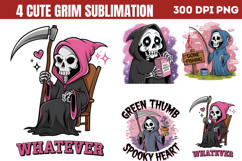 Cute Grim Sublimation Bundle PNG Product Image 2