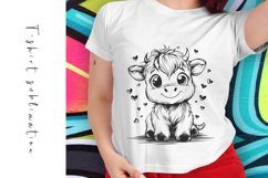 Highland Cow SVG Design for T-Shirts and Mugs Product Image 1