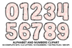 Bellerina Alphabet PNG Cute Ballet Letters Numbers 300 DPI Product Image 5