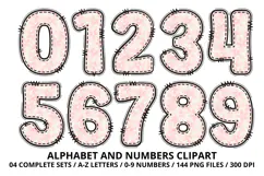 Bellerina Alphabet PNG Cute Ballet Letters Numbers 300 DPI Product Image 5