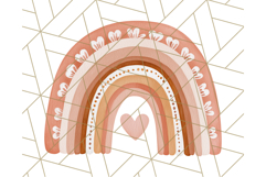 Boho Rainbow PNG Clipart, Earthy Arches &amp; Minimal Shapes Product Image 5