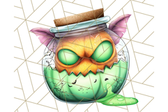 Halloween Monster Clipart PNG, Monsters in Jars, Spooky Png Product Image 5