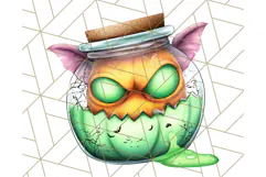 Halloween Monster Clipart PNG, Monsters in Jars, Spooky Png Product Image 5