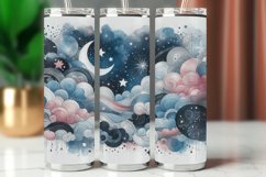Spring Tumbler Wrap 20 oz - moon and stars Product Image 1