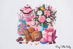Baby Girl Desserts Clipart PNG Product Image 1
