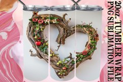 Floral Bliss Tumbler Sublimation - 3D Heart Frame Product Image 1