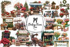 Christmas Flowers Store Clipart Product Image 1