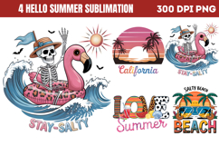 Hello Summer Sublimation PNG Product Image 1