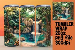 Dynamic 3D Landscape Tumbler Wrap for Sublimation Product Image 1