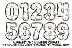 Romantic Regency Floral Alphabet PNG Letters &amp; Numbers Product Image 5
