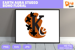 Earth Aura Studio Boho Floral Monogram Product Image 1