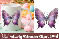 Butterfly Flowers Clipart Sublimation png Butterfly Clip Art Product Image 1