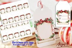 Christmas printable gift tag, papyrus, holly, candy cane Product Image 1