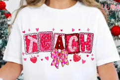 Teach Valentine Png, One Loved Teacher Png, Valentine's Day Product Image 2