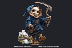 Kids Halloween cliparts, The grim reaper halloween character Product Image 3