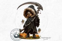 Kids Halloween cliparts, The grim reaper halloween character Product Image 6