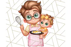 Father's Day Clipart PNG, Funny Dad Cartoon Clip Art Product Image 5