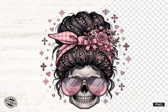 Messy Bun Skull Mom PNG Product Image 1