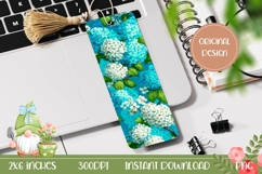 Blue Hydrangea Bookmark PNG, Flowers Bookmark Printable Product Image 1