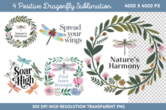 Positive Dragonfly Sublimation Bundle PNG Product Image 3