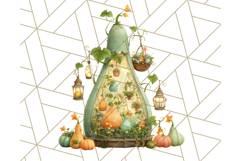 Acorn Village Clipart PNG, Fall Animal Png Product Image 5