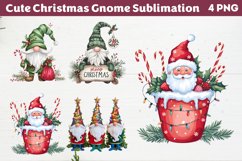 Cute Christmas Gnome Sublimation PNG Product Image 1