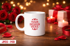 Valentine Candle Mug PSD JPEG Mockup Product Image 1