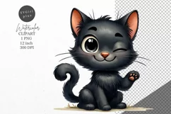 Cat Clipart, Funny kitten clipart, Cat clipart Product Image 1