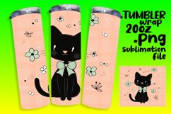 Cute Cat 20oz Tumbler Wrap Design Product Image 1