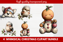 Whimsical Christmas Clipart | Cute Festive Holiday PNG Product Image 1
