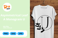 Asymmetrical Leaf Monogram Product Image 1