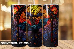 Stained Glass Halloween Bat PNG Tumbler Design Product Image 1