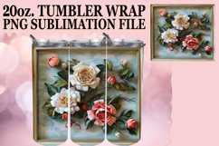 Spring 3D Flower Tumbler Wrap - Beautiful Sublimation Product Image 1