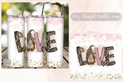 20oz Love Valentines Day Skinny Tumbler Sublimation Design Product Image 1