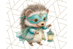 Winter Animal Masquerade Clipart PNG Woodland Animals Product Image 5