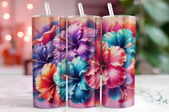 Hibiscus Florals 20oz Tumbler Wrap Sublimation Product Image 1