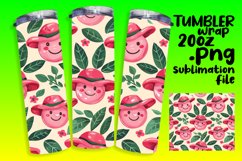 Vintage Smile Pattern Tumbler Wrap Sublimation 20oz Product Image 1
