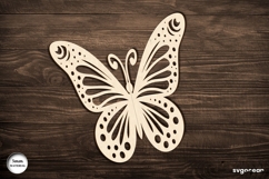 3D Butterfly Laser Cut | Glowforge | SVG Product Image 2