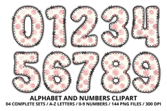 Teddy Bear Girl Alphabet PNG - Letters &amp; Number 300 DPI Product Image 5