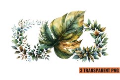 Watercolor Botanical Clipart Sublimation, PNG Product Image 1