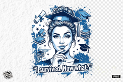 Graduation Funny Girl PNG - Graduation PNG Sublimation Product Image 1